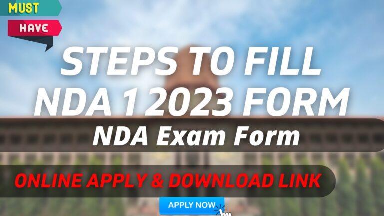 UPSC NDA 1 2023 Exam Online Form- NDA Notification 2023 NDA Exam