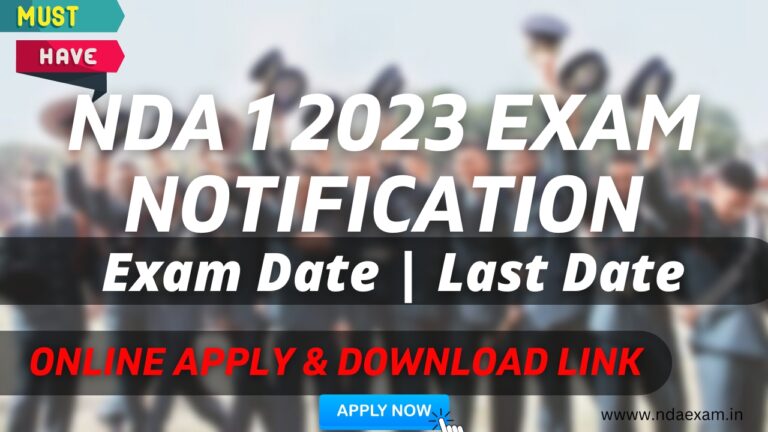 NDA Exam Notification 2023